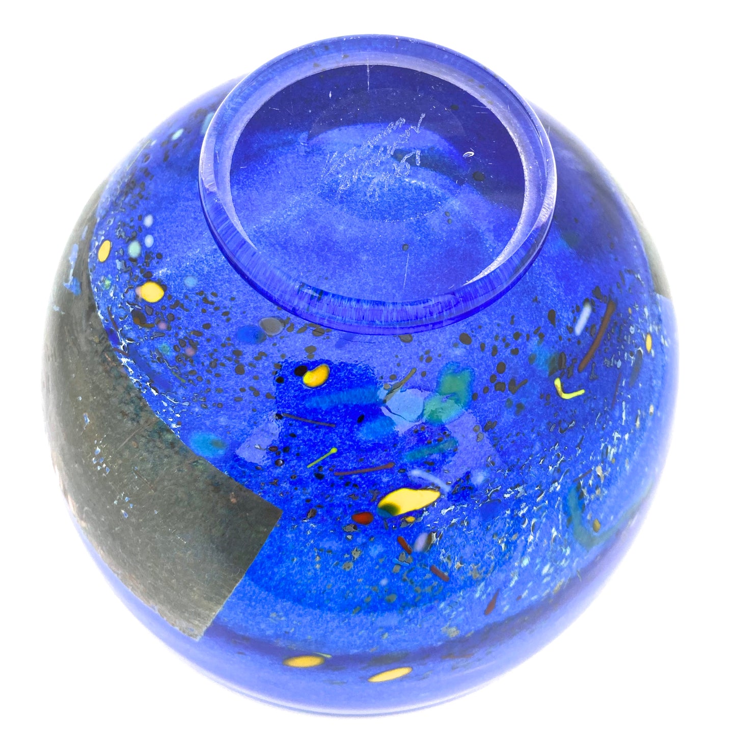 Kosta Boda blue Satellite bowl ~ Bertil Vallien