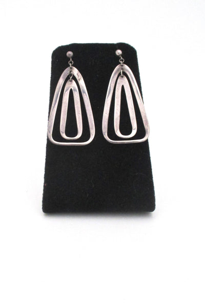 Darla Hesse kinetic silver double drop earrings