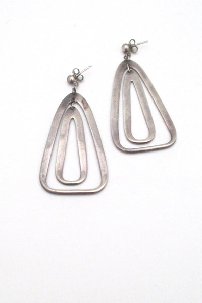 Darla Hesse kinetic silver double drop earrings