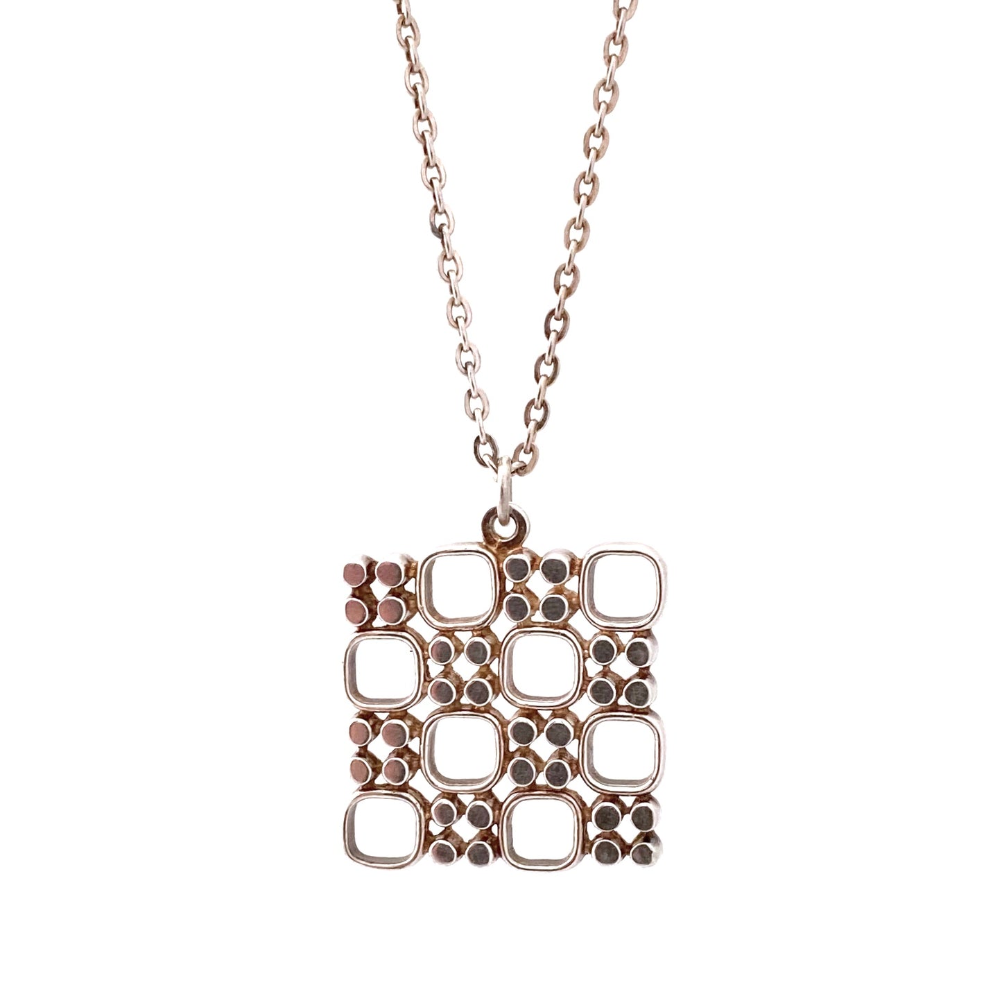 Jorma Laine silver Modernist pendant necklace ~ 1971