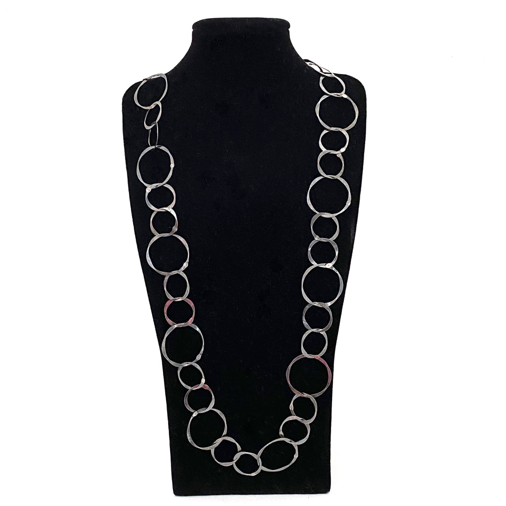 A B Davis 9ct Gold Pearl Necklace, Black/Grey at John Lewis & Partners