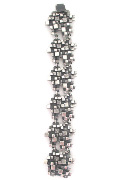 Guy Vidal 'dimensional cubes' panel link bracelet