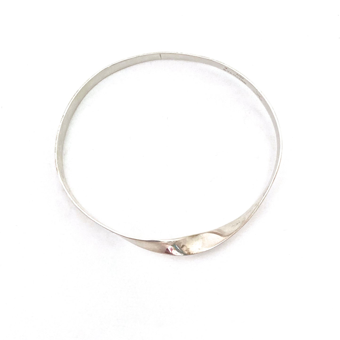 John Lewis twisted silver bangle bracelet