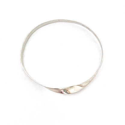 John Lewis twisted silver bangle bracelet