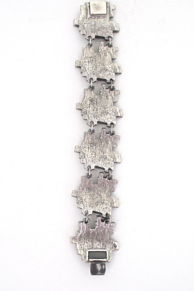 Guy Vidal 'dimensional cubes' panel link bracelet