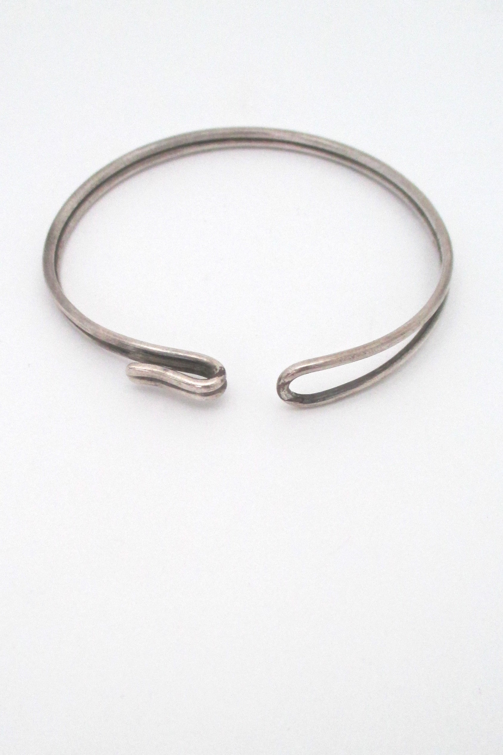 detail Bent Knudsen Denmark vintage silver mid century Scandinavian modern bracelet
