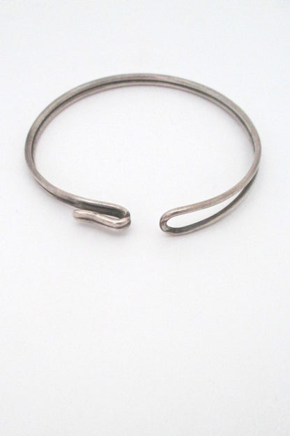 detail Bent Knudsen Denmark vintage silver mid century Scandinavian modern bracelet