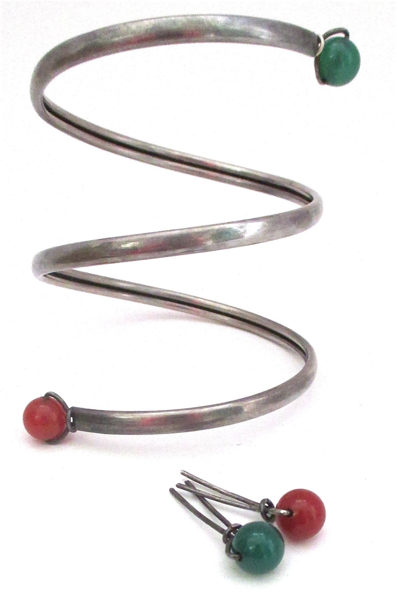 detail Rey Urban for Age Fausing Denmark vintage modernist silver convertible bracelet 