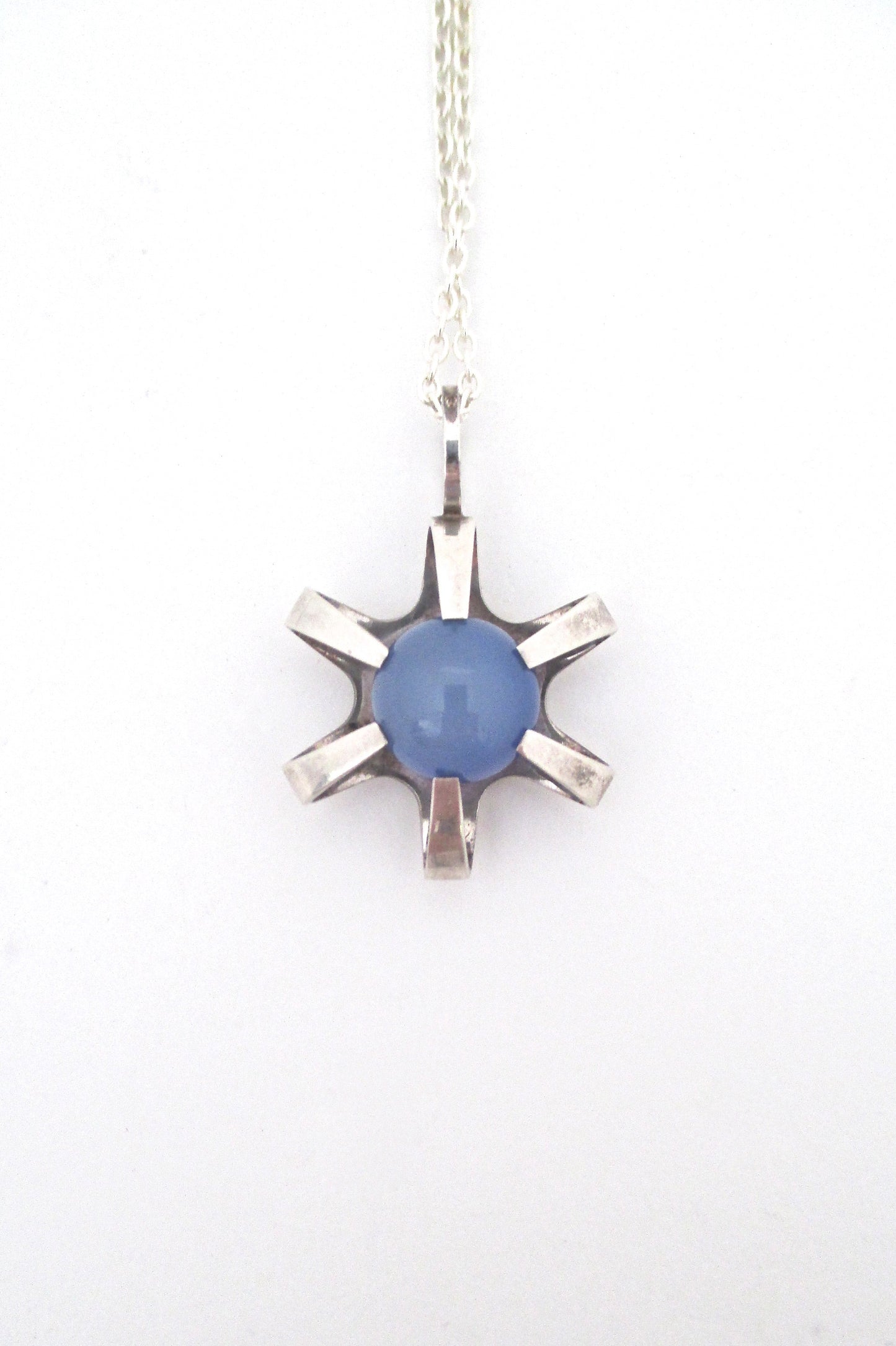 Elis Kauppi silver star chalcedony pendant