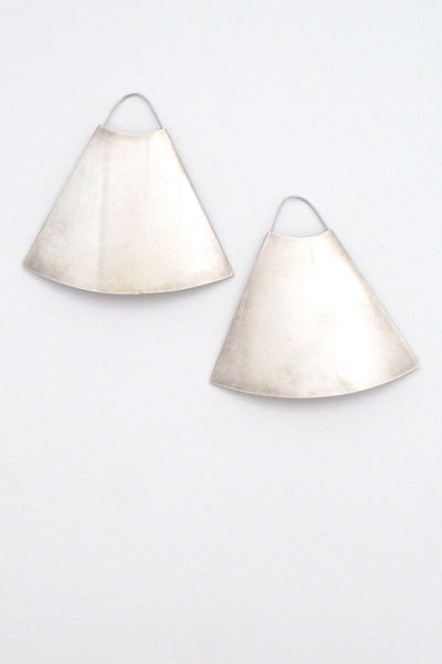 Hans Hansen Denmark large silver earrings - rare