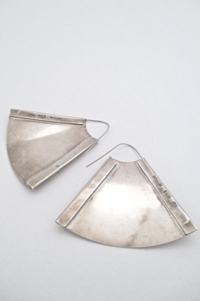 Hans Hansen Denmark large silver earrings - rare