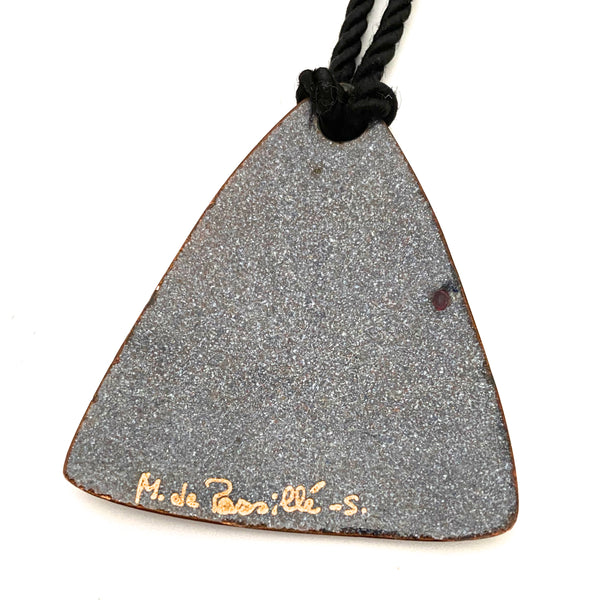de Passille-Sylvestre early copper enamel pendant necklace