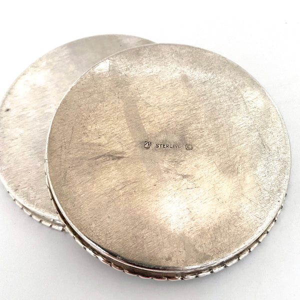 Poul Petersen sterling coasters ~ pair