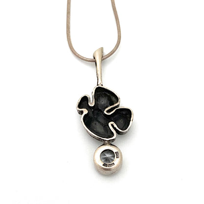 Valon Kulta Finland vintage silver & rock crystal pendant