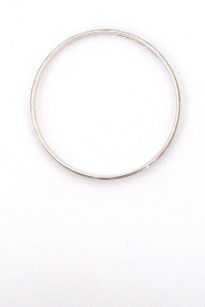 Hans Hansen grooved silver bangle - black grooves
