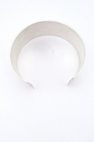 Georg Jensen wide & heavy silver cuff bracelet #85A