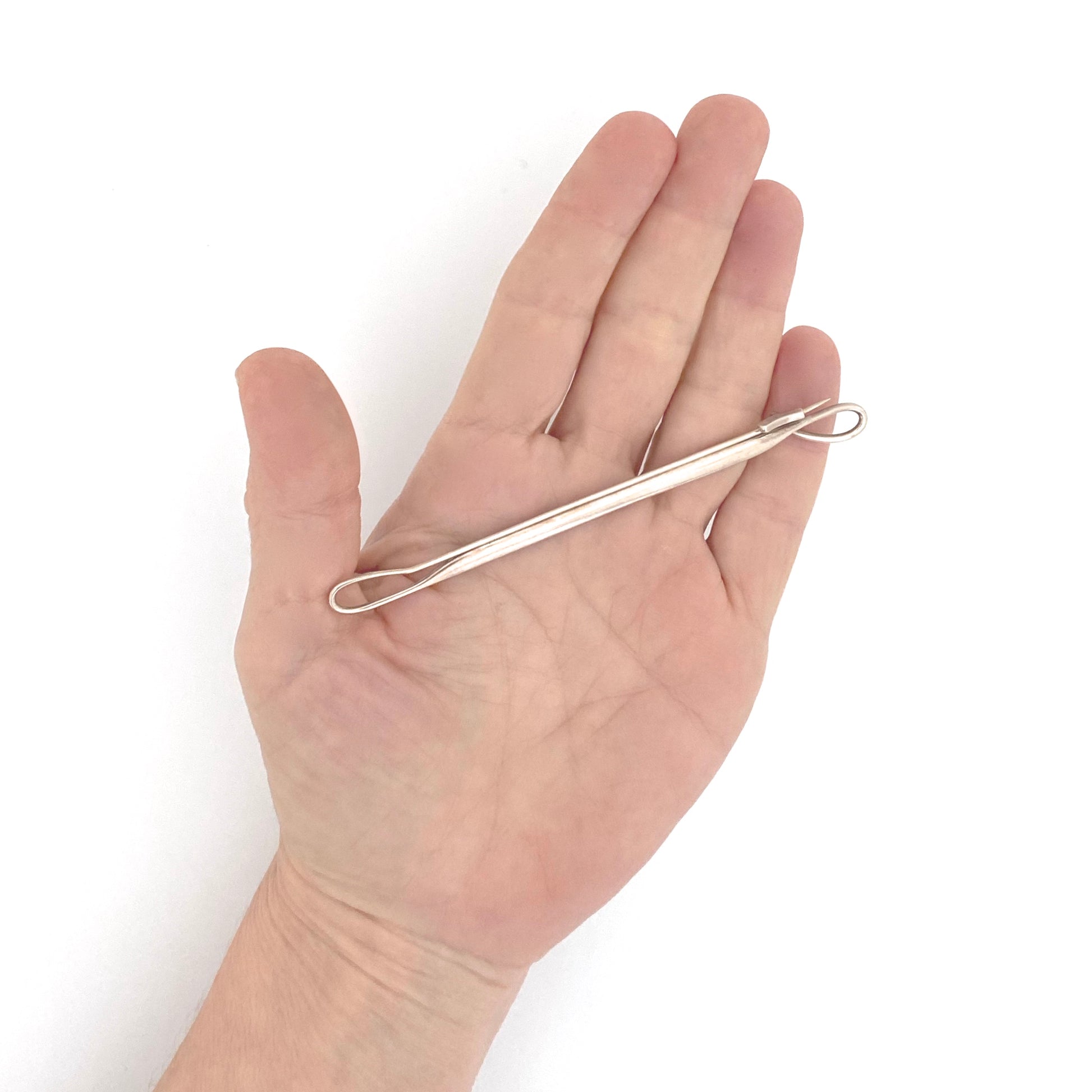 scale Georg Jensen Denmark vintage silver extra long brooch 378 Vivianna Torun Scandinavian Modernist jewelry design