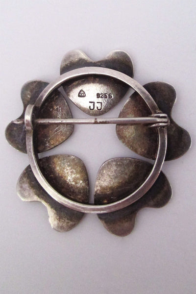 Anton Michelsen enamel 'hearts' brooch