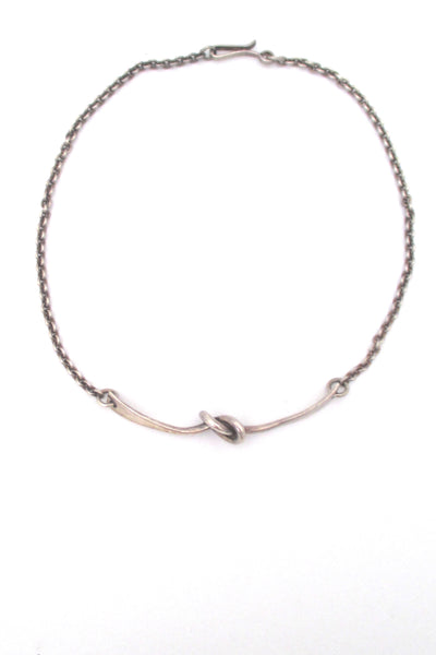 Andreas Mikkelsen silver knot necklace