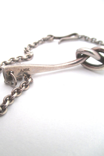 Andreas Mikkelsen silver knot necklace
