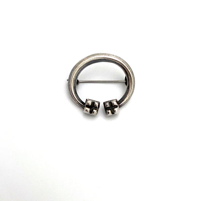 Kalevala Koru petite solid silver brooch ~ Holger Lindstrom