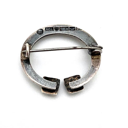 Kalevala Koru petite solid silver brooch ~ Holger Lindstrom