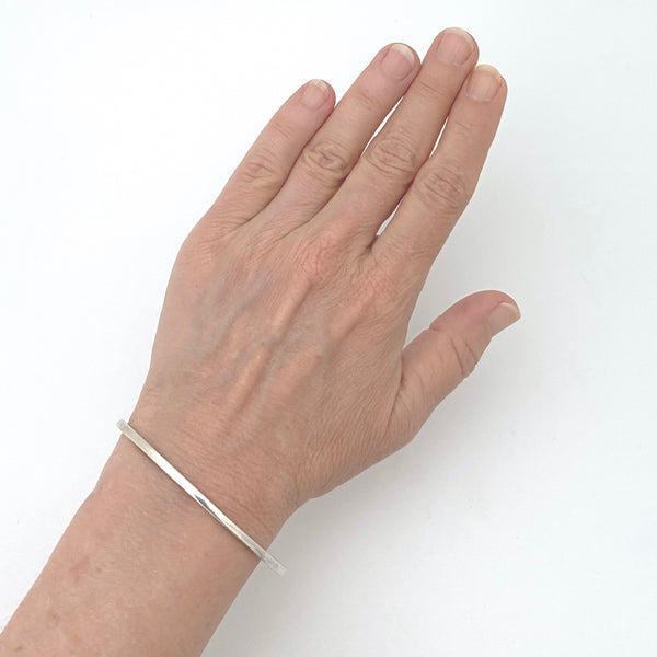 scale vintage silver bangle bracelet 51A Denmark unknown maker like Georg Jensen