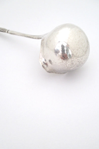 early Georg Jensen hammered silver ladle #85