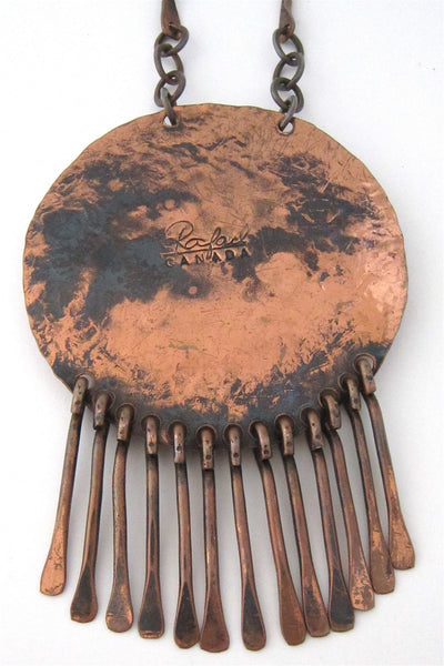 Rafael large copper fringe necklace