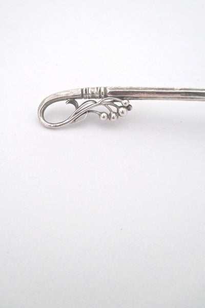 detail Georg Jensen Denmark vintage hammered silver decorative serving ladle 1915-1927