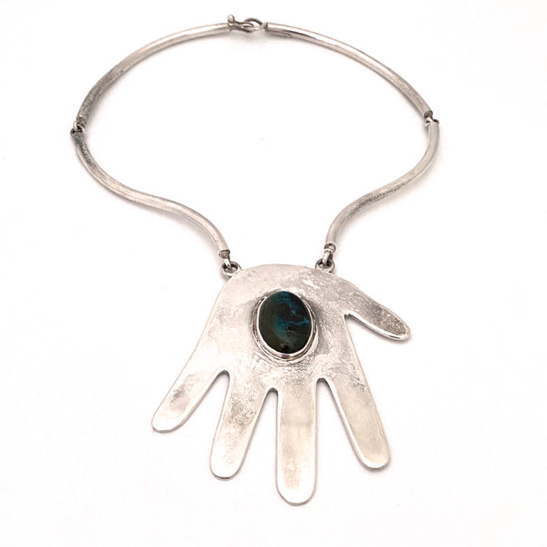 extra large hand pendant necklace ~ Mexico