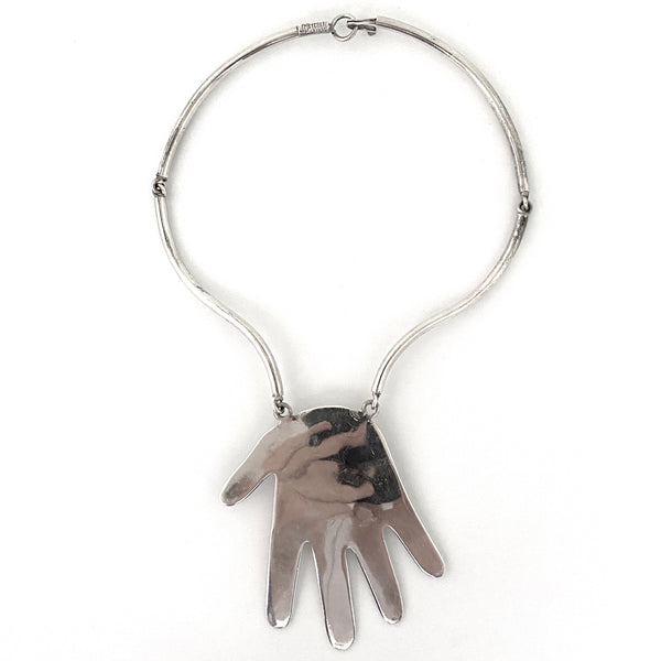 extra large hand pendant necklace ~ Mexico