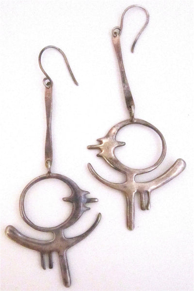 Juhls Norway vintage silver Tundra drop earrings