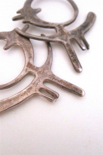 Juhls large 'Tundra' drop earrings