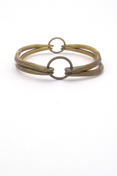 Rafael Canada - unusual hinged brass bangle