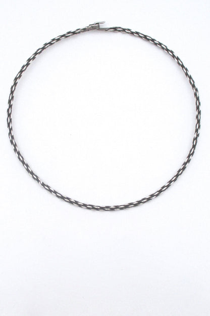 Georg Jensen woven silver neck ring #A72