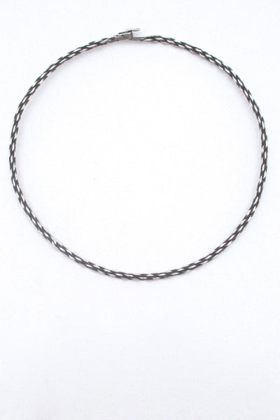 Georg Jensen woven silver neck ring #A72