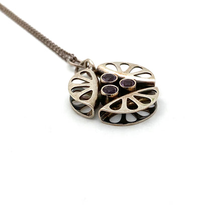 Kupittaan Kulta silver and amethyst pendant necklace ~ Elis Kauppi