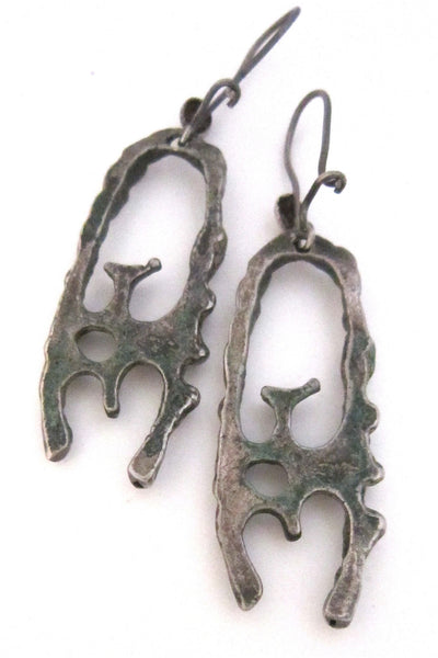 Guy Vidal brutalist 'wishbone' earrings