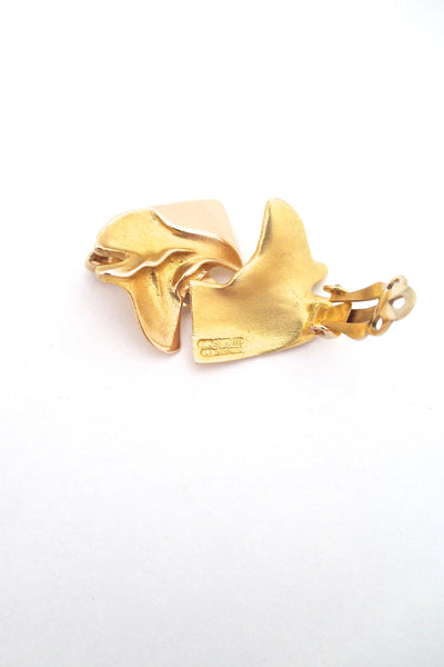 Lapponia gold ear clips