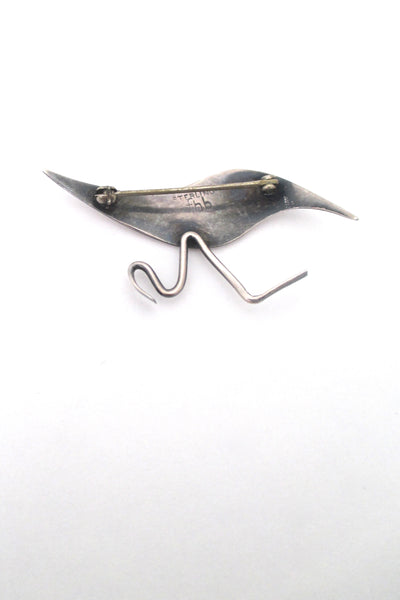 Frances Holmes Boothby - running bird brooch