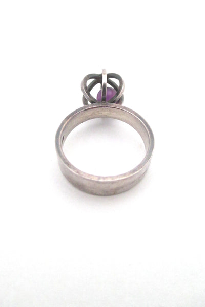 Elis Kauppi 'caged amethyst' ring