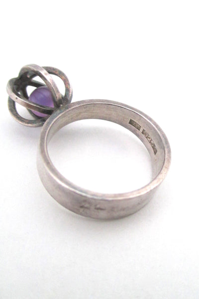 Elis Kauppi 'caged amethyst' ring