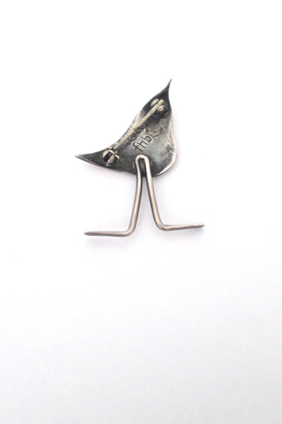 Frances Holmes Boothby - standing bird brooch