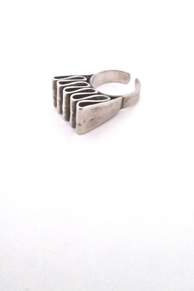 Franz Scheuerle large 'silver ribbon' ring