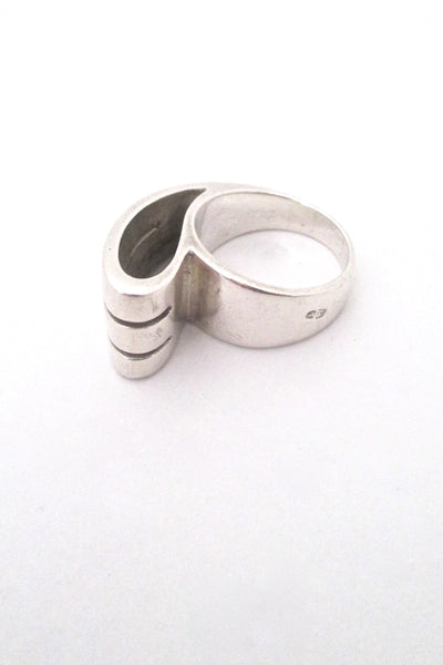 vintage silver large open loop ring