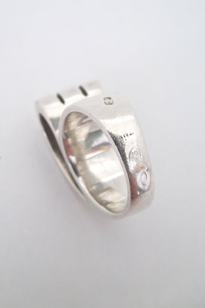 vintage silver large open loop ring