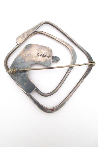 Art Smith large, dimensional sterling silver brooch