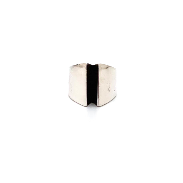 vintage silver geometric Modernist ring