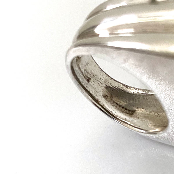 large heavy silver vintage ring